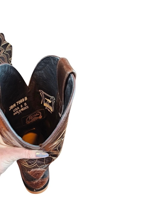 J.B. Dillon Malone Men’s Western Patchwork Quill Ostrich Leather Square Toe Boot Men main image 4